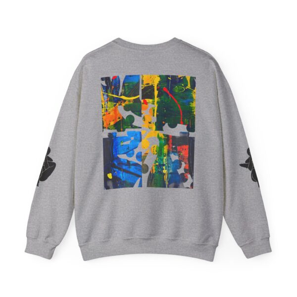 7059007160586242897_2048-1.jpeg Abstract Yoga Art Sweatshirt — Meditation Silhouette with Color Block Back Art