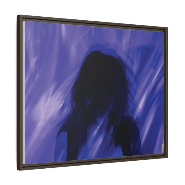 Abstract Blue Silhouette Matte Canvas (Framed)