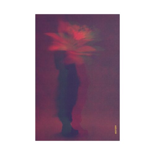 Stretched Canvas Art Print, Abstract Flower Wall Decor, Home Office Artwork, Modern Decor, Unique Gift Idea