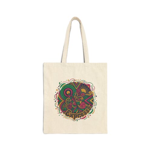 Maximalist Boho Collage Tote, bold floral stripes, pattern party cotton canvas