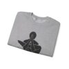 Abstract Yoga Art Sweatshirt — Meditation Silhouette with Color Block Back Art