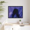 Abstract Blue Silhouette Matte Canvas (Framed)
