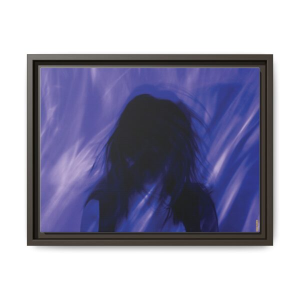 Abstract Blue Silhouette Matte Canvas (Framed)