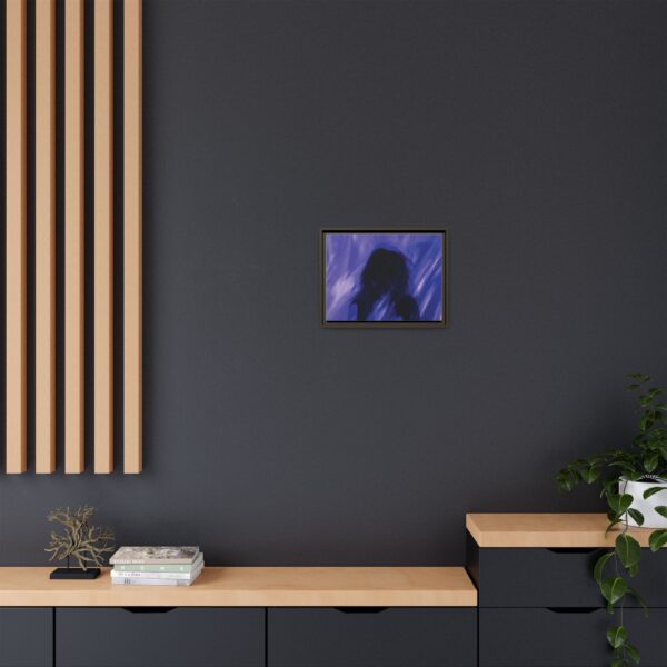 Abstract Blue Silhouette Matte Canvas (Framed)
