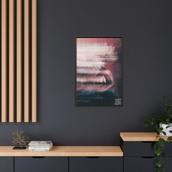 10501488869853774905_2048-2.jpeg Abstract Glitch Portrait Matte Canvas Print (Framed)