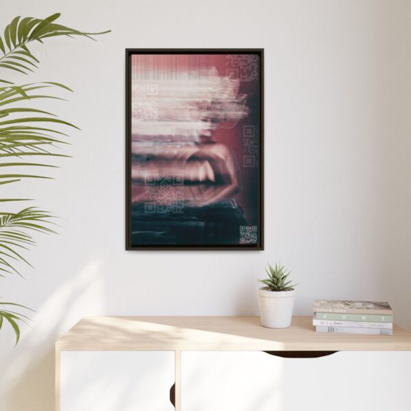 11129244413974043842_2048-2.jpeg Abstract Glitch Portrait Matte Canvas Print (Framed)