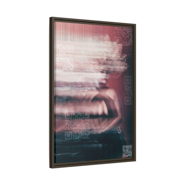 11330851674940667788_2048-2.jpeg Abstract Glitch Portrait Matte Canvas Print (Framed)