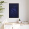 Lover Club Framed Matte Canvas Print — Dark Minimalist Romance Wall Art