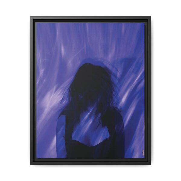 13423509777830280029_2048.jpeg Abstract Blue Silhouette Matte Canvas (Framed)