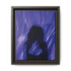 13477386318873921627_2048.jpeg Abstract Blue Silhouette Matte Canvas (Framed)