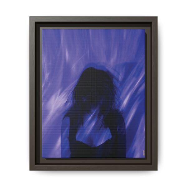 13477386318873921627_2048.jpeg Abstract Blue Silhouette Matte Canvas (Framed)