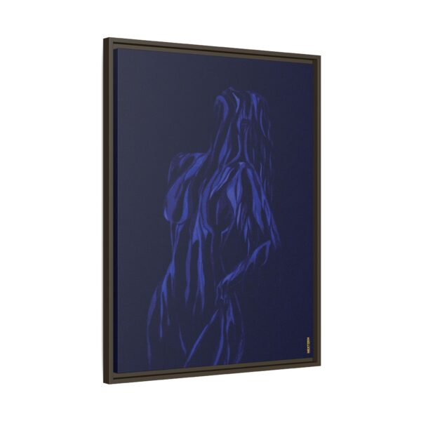 Lover Club Framed Matte Canvas Print — Dark Minimalist Romance Wall Art