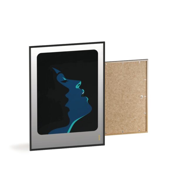 15255891651037995466_2048.jpeg Framed Blue Silhouette Art Poster — Modern Double Profile Wall Print