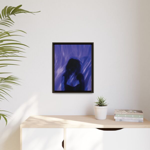 16509426283822584550_2048.jpeg Abstract Blue Silhouette Matte Canvas (Framed)