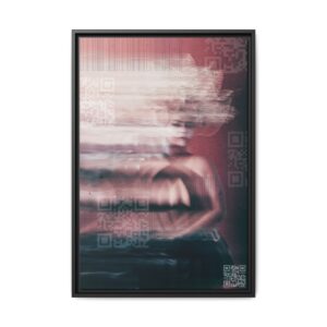 Abstract Glitch Portrait Matte Canvas Print