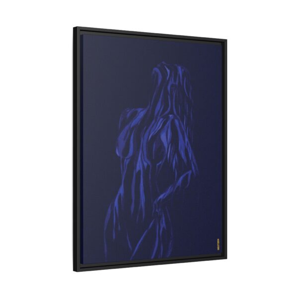 Lover Club Framed Matte Canvas Print — Dark Minimalist Romance Wall Art