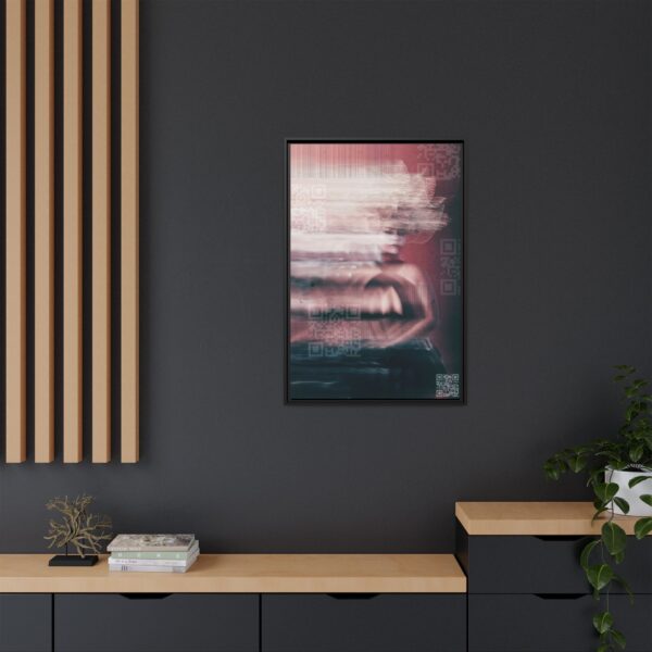17301889957384668288_2048-2.jpeg Abstract Glitch Portrait Matte Canvas Print (Framed)
