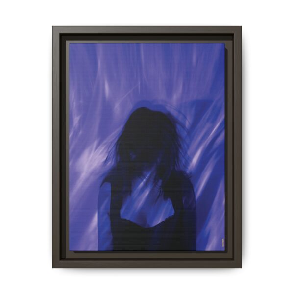 18321079761232812523_2048.jpeg Abstract Blue Silhouette Matte Canvas (Framed)