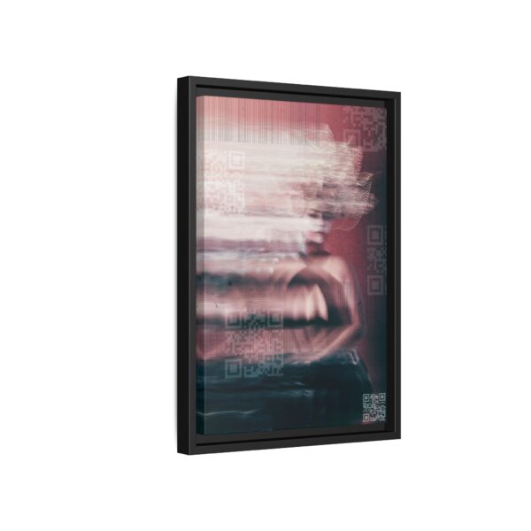 3326982231314808999_2048-2.jpeg Abstract Glitch Portrait Matte Canvas Print (Framed)