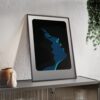 3555069133375333408_2048.jpeg Framed Blue Silhouette Art Poster — Modern Double Profile Wall Print