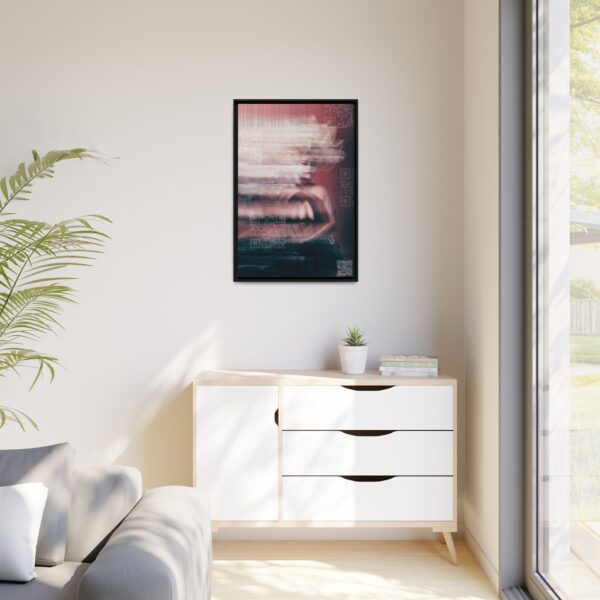 5255627627117160404_2048-2.jpeg Abstract Glitch Portrait Matte Canvas Print (Framed)