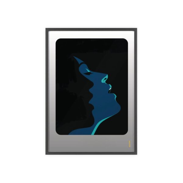 529563510512636846_2048.jpeg Framed Blue Silhouette Art Poster — Modern Double Profile Wall Print