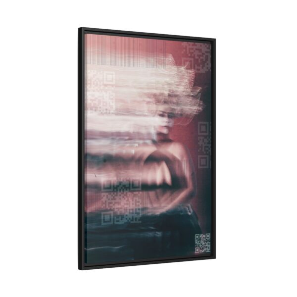 5841513520409540391_2048-2.jpeg Abstract Glitch Portrait Matte Canvas Print (Framed)
