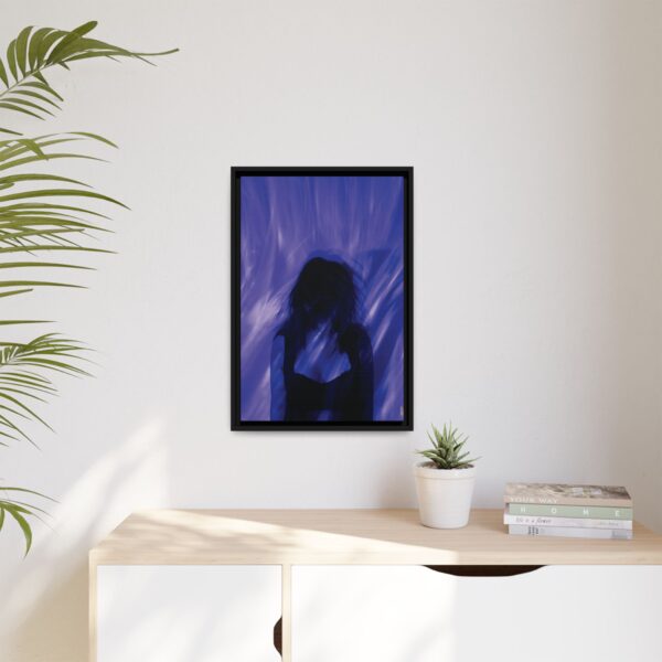 653476136328402631_2048.jpeg Abstract Blue Silhouette Matte Canvas (Framed)