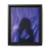 6631979873831698149_2048.jpeg Abstract Blue Silhouette Matte Canvas (Framed)