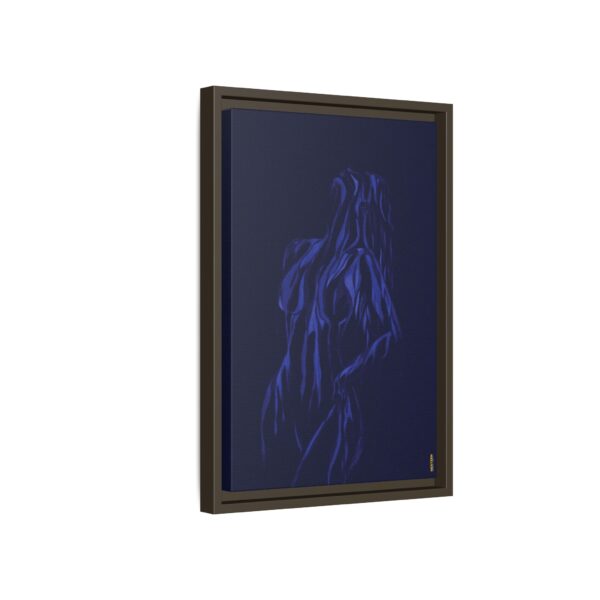 Lover Club Framed Matte Canvas Print — Dark Minimalist Romance Wall Art