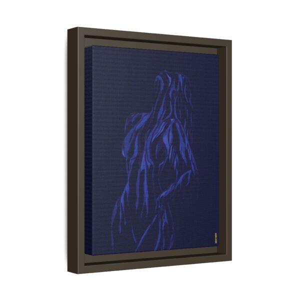 Lover Club Framed Matte Canvas Print — Dark Minimalist Romance Wall Art