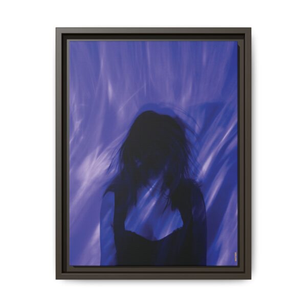 8709381815994773030_2048.jpeg Abstract Blue Silhouette Matte Canvas (Framed)