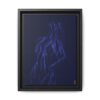 Lover Club Framed Matte Canvas Print — Dark Minimalist Romance Wall Art