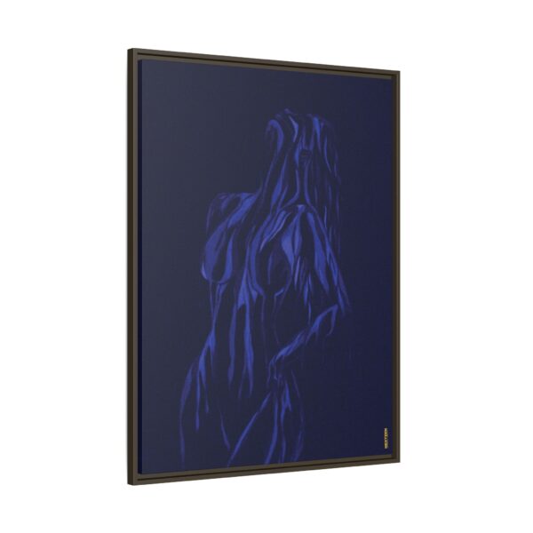 Lover Club Framed Matte Canvas Print — Dark Minimalist Romance Wall Art