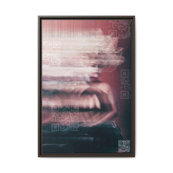 9339450566639825649_2048-2.jpeg Abstract Glitch Portrait Matte Canvas Print (Framed)