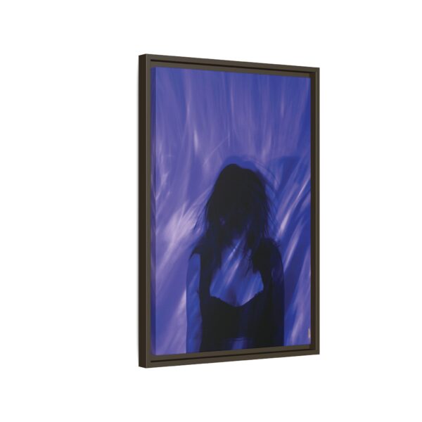 9346885136972425438_2048.jpeg Abstract Blue Silhouette Matte Canvas (Framed)