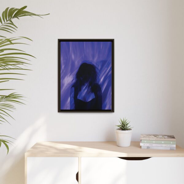 9530615589948691690_2048.jpeg Abstract Blue Silhouette Matte Canvas (Framed)