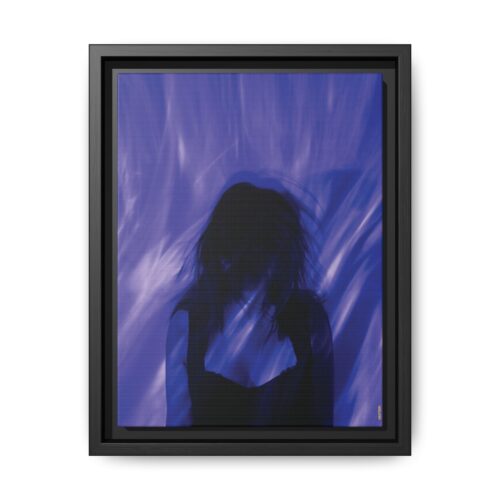 9880720066654425443_2048.jpeg Abstract Blue Silhouette Matte Canvas (Framed)
