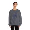 Crewneck Sweatshirt — Abstract Dot Art Female Silhouette Graphic