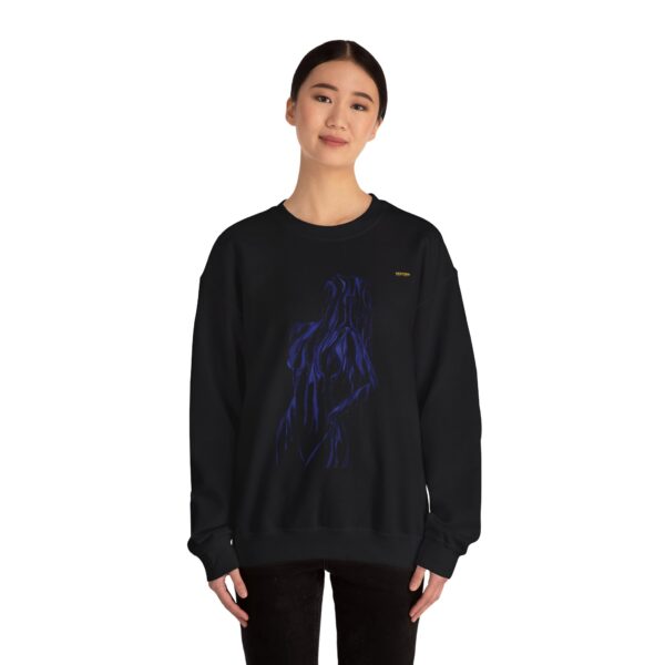 Crewneck Sweatshirt — Abstract Dot Art Female Silhouette Graphic