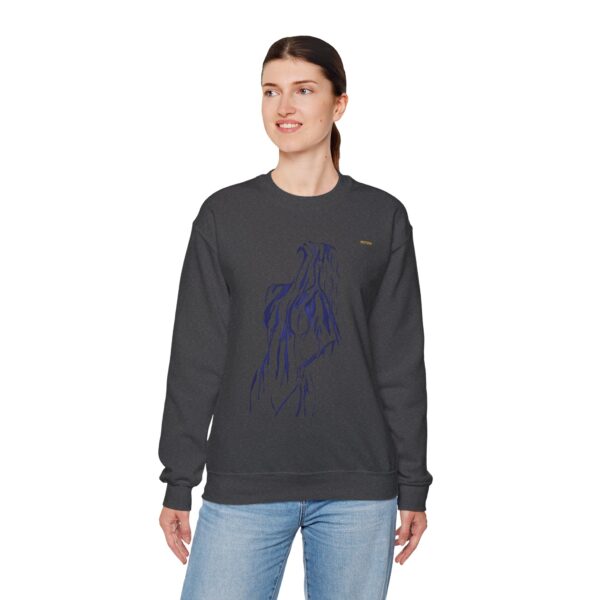 Crewneck Sweatshirt — Abstract Dot Art Female Silhouette Graphic