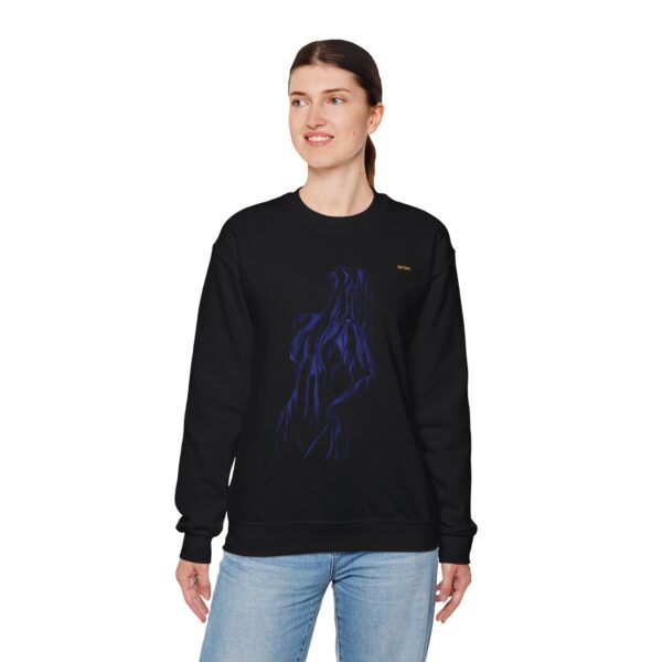 Crewneck Sweatshirt — Abstract Dot Art Female Silhouette Graphic