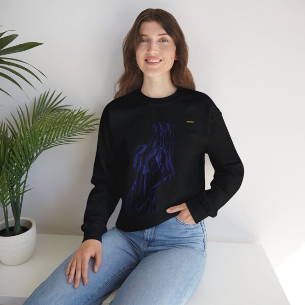 Crewneck Sweatshirt — Abstract Dot Art Female Silhouette Graphic