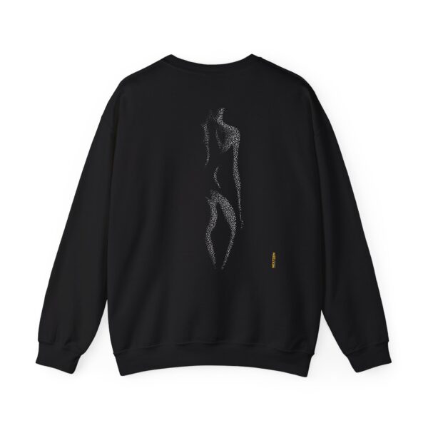 Crewneck Sweatshirt — Abstract Dot Art Female Silhouette Graphic