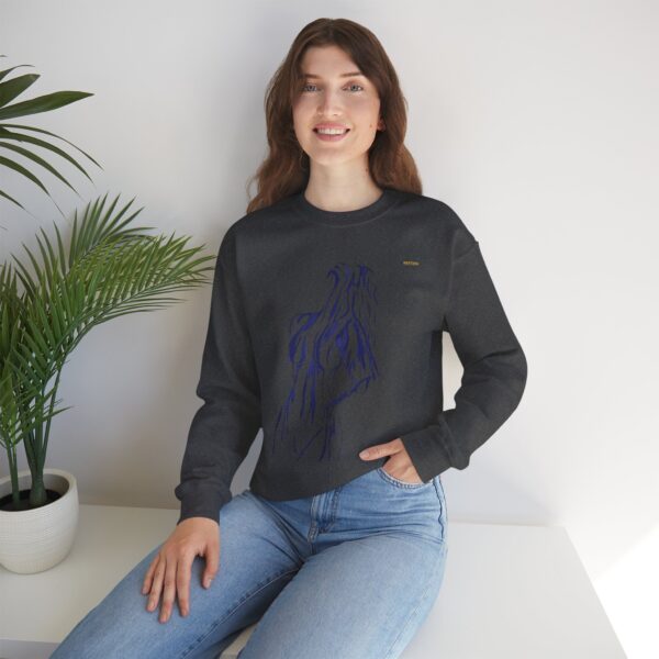 Crewneck Sweatshirt — Abstract Dot Art Female Silhouette Graphic