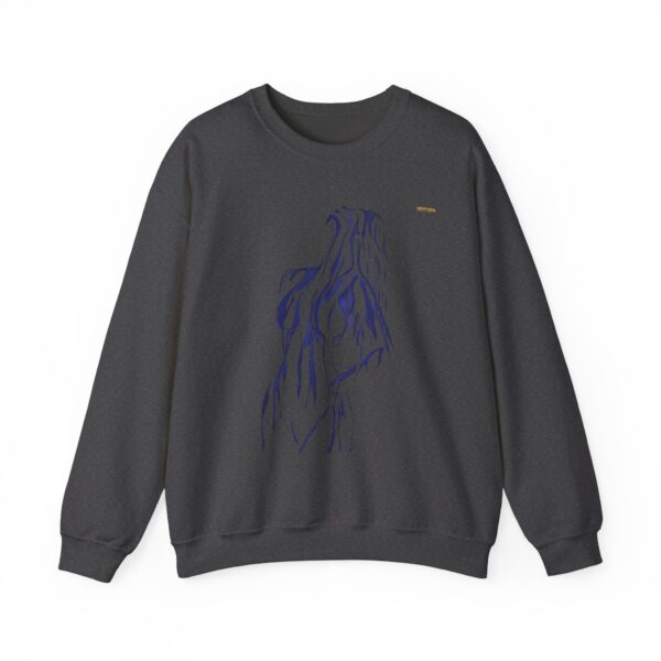 Crewneck Sweatshirt — Abstract Dot Art Female Silhouette Graphic