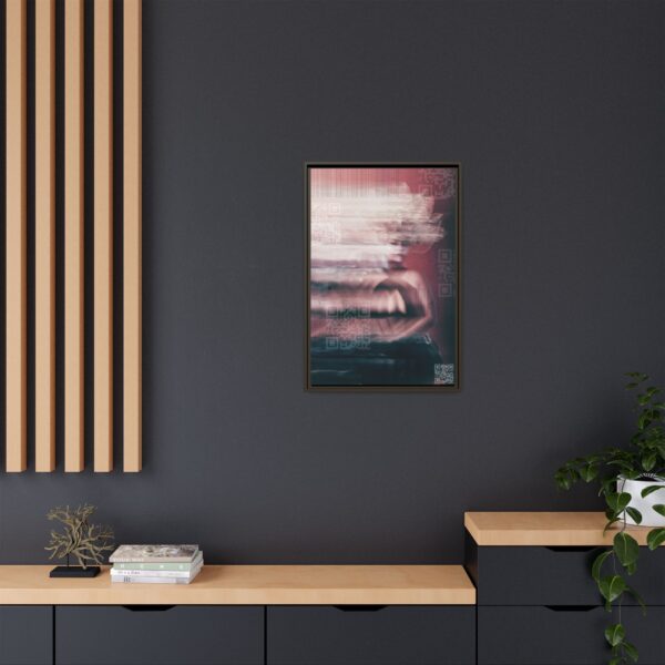 6697905527482559058_2048.jpeg Abstract Glitch Portrait Matte Canvas Print (Framed)